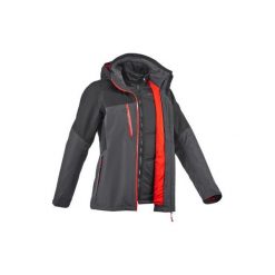Kurtka trekkingowa Rainwarm 500 3 w 1 męska. Szare kurtki męskie QUECHUA, m, bez wzorów, z elastanu, bez kaptura. W wyprzedaży za 299,99 zł.
