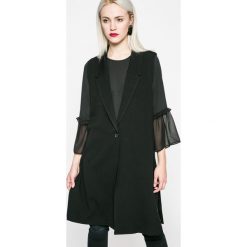 Silvian Heach - Kamizelka. Czarne kamizelki damskie Silvian Heach, s, bez wzorów, z elastanu, eleganckie, bez kaptura. W wyprzedaży za 239,90 zł.