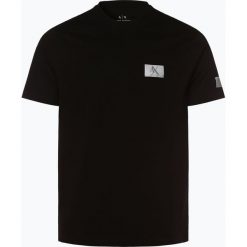 Armani Exchange - T-shirt męski, czarny. Czarne t-shirty męskie Armani Exchange, xl, z aplikacjami, bez kołnierzyka. Za 199,95 zł.