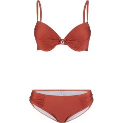 Bikini na fiszbinach (2 części) bonprix miedziany. Pomarańczowe stroje kąpielowe damskie bonprix, bez wzorów. Za 59,99 zł.