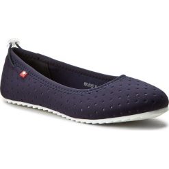 Baleriny BIG STAR - W274163 Navy. Niebieskie baleriny damskie BIG STAR, bez wzorów, z tworzywa sztucznego, retro, bez obcasa. Za 79,00 zł.