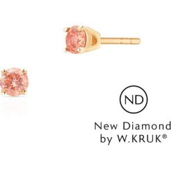 Złote Kolczyki - złoto 585, New diamond by w.kruk 0,40ct. Żółte kolczyki damskie W.KRUK, z brylantem, złote. Za 6990,00 zł.