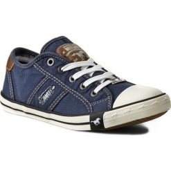 Trampki MUSTANG - 36C0036 Jeans. Niebieskie półbuty damskie Mustang, bez wzorów, z jeansu, bez zapięcia. W wyprzedaży za 139,00 zł.