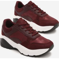 Bordowe Sneakersy Moonchild. Czerwone sneakersy damskie Renee, z nubiku. Za 89,99 zł.