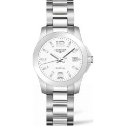 LONGINES Conquest L3.377.4.16.6. Szare zegarki damskie LONGINES, ze stali. Za 2870,00 zł.