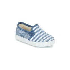 Buty Dziecko Citrouille et Compagnie MIMI GARI. Niebieskie trampki dziewczęce Citrouille et Compagnie, bez wzorów, bez zapięcia. Za 47,40 zł.