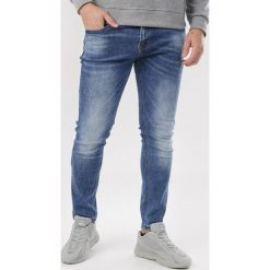 Niebieskie Jeansy Slim Perithe. Niebieskie jeansy męskie Born2be, m, bez wzorów. Za 129,99 zł.