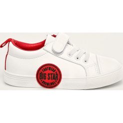 Big Star - Tenisówki dziecięce. Białe trampki chłopięce BIG STAR, bez wzorów, z gumy, retro, z okrągłym noskiem, bez zapięcia. Za 119,90 zł.