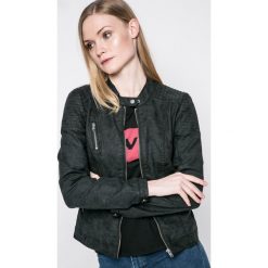 Only - Kurtka. Czarne kurtki damskie ONLY, bez wzorów, z poliesteru, krótkie. W wyprzedaży za 99,90 zł.