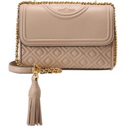 Torebki klasyczne damskie: Tory Burch FLEMING SMALL CONVERTIBLE SHOULDER BAG Torba na ramię new mink