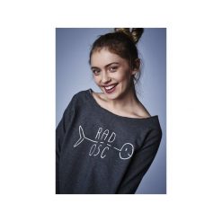 Bluzy damskie: BLUZA CASUAL ANTRACYT MELANŻ (Wolność/Radość/Dzikość)