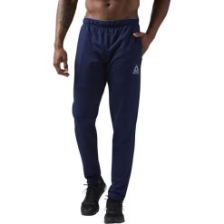 SPODNIE REEBOK WORKOUT READY TRACKSTER (S). Spodnie męskie Reebok, na imprezę, s, bez wzorów, ze skóry, sportowe. W wyprzedaży za 129,99 zł.