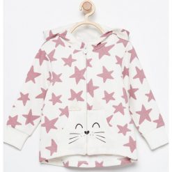 Ciepła bluza z kapturem - Kremowy. Białe bluzy niemowlęce marki Reserved, z kapturem. Za 49,99 zł.
