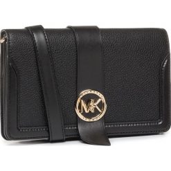 Torebka MICHAEL MICHAEL KORS - Mk Charm 32S0G00C8L Black. Czarne listonoszki damskie MICHAEL Michael Kors, na imprezę, bez wzorów, ze skóry, bez dodatków. Za 1049,00 zł.