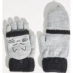 Rękawiczki z kotem - Jasny szar. Szare rękawiczki damskie Sinsay. Za 24,99 zł.