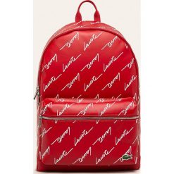Lacoste - Plecak. Czerwone plecaki męskie Lacoste, bez wzorów, ze skóry ekologicznej. W wyprzedaży za 749,90 zł.