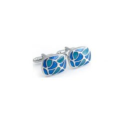 Niebieskie spinki do mankietów U161. Niebieskie spinki do mankietów męskie Modini Moda Męska, ze stali. Za 49,51 zł.