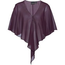 Bluzka narzutka bonprix czarny bez. Fioletowe bluzki damskie marki bonprix, z materiału. Za 44,99 zł.