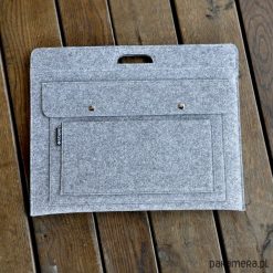 Teczka na format A3 - szara. Szare aktówki męskie Pakamera, bez wzorów, eleganckie. Za 90,00 zł.