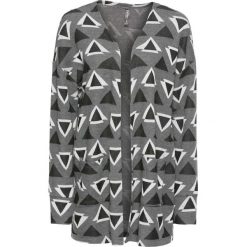 Bluzy damskie: Bluza bez zapięcia bonprix czarno-biały wzorzysty