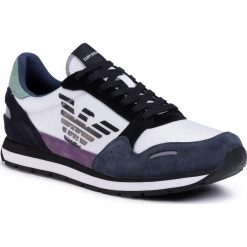 Sneakersy EMPORIO ARMANI - X4X215 XL200 P069 Deep/Laser/Universe. Czarne sneakersy męskie Emporio Armani, bez zapięcia. W wyprzedaży za 469,00 zł.