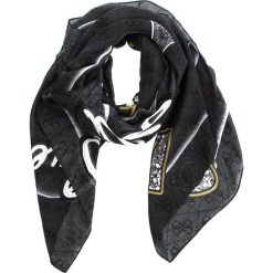 Chusta GUESS - AW7711 POL03 CMT. Czarne chusty damskie Guess, z aplikacjami, z materiału. Za 219,00 zł.