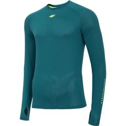 Longsleeve do biegania męski TSMLF200 - morska zieleń. Żółte koszulki męskie termoaktywne marki 4f, m, bez wzorów, z materiału, bez kołnierzyka, długie. Za 119,99 zł.