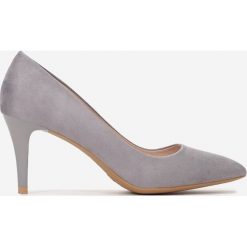 Szare Szpilki Nikalia. Szare szpilki Born2be, ze skóry, eleganckie, na średnim obcasie. Za 89,99 zł.