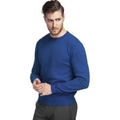 Sweter EDMONDO SWNR000215. Niebieskie swetry klasyczne męskie marki Giacomo Conti, na zimę, m, z bawełny. Za 149,00 zł.