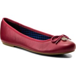 Baleriny damskie lakierowane: Baleriny TOMMY HILFIGER – Basic Metallic Balerina Charm FW0FW02647 Purple Wine 505