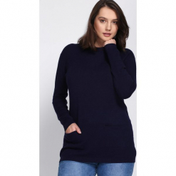 Granatowy Sweter Morning Drizzle. Niebieskie swetry klasyczne damskie Born2be, na jesień. Za 79,99 zł.
