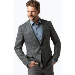 BOSS - Marynarka męska z dodatkiem lnu – Nobis6, zielony. Zielone marynarki męskie Boss, m, w kratkę, eleganckie. Za 899,95 zł.
