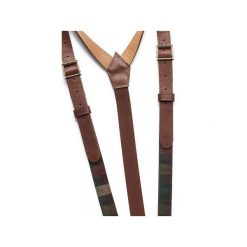 Szelki skórzane "Scotland". Pomarańczowe paski męskie Soospenders, w paski, ze skóry, eleganckie. Za 239,00 zł.