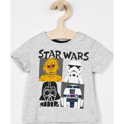 Blukids - T-shirt dziecięcy 68-98 cm. Szare t-shirty chłopięce Blukids, z nadrukiem, z bawełny, bez rękawów. W wyprzedaży za 34,90 zł.