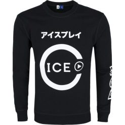 Bluza Ice Play By ICEBERG. Czarne bluzy męskie ICE PLAY BY ICEBERG, m, z nadrukiem, z włoskim kołnierzykiem, bez rękawów, bez kaptura. Za 369,00 zł.