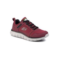 Skechers 232001 BUBK Czerwony. Czerwone buty sportowe męskie Skechers, ze skóry, bez zapięcia. Za 229,99 zł.