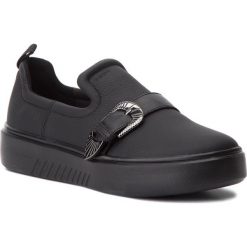 Tenisówki GEOX - D Nhenbus D D848DD 04685 C9999 Black. Czarne półbuty damskie Geox, na co dzień, z aplikacjami, ze skóry, bez obcasa, na płaskiej podeszwie, bez zapięcia. W wyprzedaży za 349,00 zł.