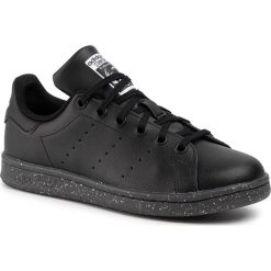 Buty adidas - Stan Smith J EE7575 Cblack/Cblack/Ftwwht. Czarne buty sportowe damskie Adidas, bez wzorów, ze skóry, sportowe, adidas stan smith. W wyprzedaży za 199,00 zł.