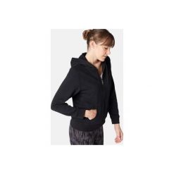 Bluza na zamek z kapturem Gym & Pilates 520 damska. Różowe bluzy damskie NYAMBA, s, bez wzorów, z bawełny, bez rękawów, z kapturem. Za 59,99 zł.