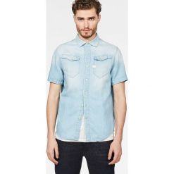 G-Star Raw - Koszula. Szare koszule męskie G-Star RAW, s, bez wzorów, z bawełny, klasyczne, z klasycznym kołnierzykiem, z długim rękawem. W wyprzedaży za 269,90 zł.