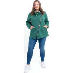 Zielona bluza dresowa Dora z fantazyjnym kołnierzem XXL OVERSIZE JESIEŃ. Zielone bluzy męskie Moda Size Plus Iwanek, na jesień, xxl, bez wzorów, z elastanu, eleganckie, z asymetrycznym kołnierzem, bez rękawów, bez kaptura. Za 205,90 zł.