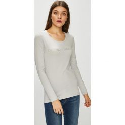 Emporio Armani - Bluzka. Szare bluzki damskie Emporio Armani, na co dzień, s, bez wzorów, z elastanu, casualowe, z okrągłym kołnierzem, bez rękawów. W wyprzedaży za 129,90 zł.
