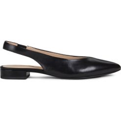 Geox Charyssa Baleriny Czarny. Czarne baleriny damskie Geox, bez wzorów, ze skóry, bez obcasa. Za 516,95 zł.