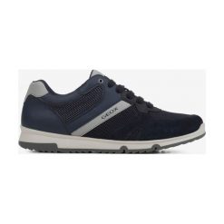 Geox Wilmer Tenisówki Niebieski. Niebieskie trampki męskie Geox, bez wzorów, ze skóry, bez zapięcia. Za 376,95 zł.