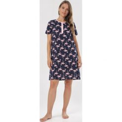 Granatowa Koszula Nocna Hireia. Niebieskie koszule nocne damskie Born2be, xl, bez wzorów, bez rękawów. Za 69,99 zł.