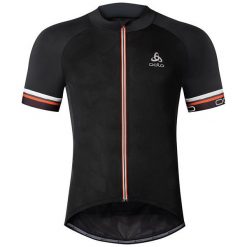 Odlo Koszulka męska Stand-up collar s/s full zip BREATHE czarna r. M (411172). Czarne koszulki sportowe męskie Odlo, m. Za 299,95 zł.