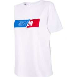 T-shirt damski TSD264 - biały. Białe t-shirty damskie 4f, bez wzorów, bez kołnierzyka. Za 29,99 zł.