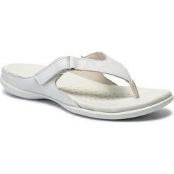 Japonki ECCO - Flash 24073301007 White. Białe klapki damskie ecco, bez wzorów, ze skóry, bez obcasa. W wyprzedaży za 339,00 zł.