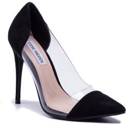 Szpilki STEVE MADDEN - Donna SM11000379-03002-015 Black Suede. Czarne półbuty damskie Steve Madden, bez wzorów, z zamszu, eleganckie, bez obcasa, na obcasie, bez zapięcia. W wyprzedaży za 299,00 zł.