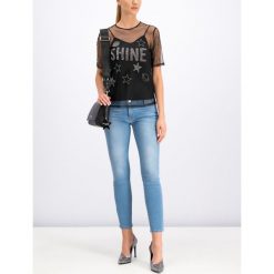 Bluzka Trussardi Jeans 56C00175. Czarne bluzki damskie Trussardi Jeans, bez wzorów, z poliesteru, bez kołnierzyka, bez rękawów. W wyprzedaży za 249,00 zł.